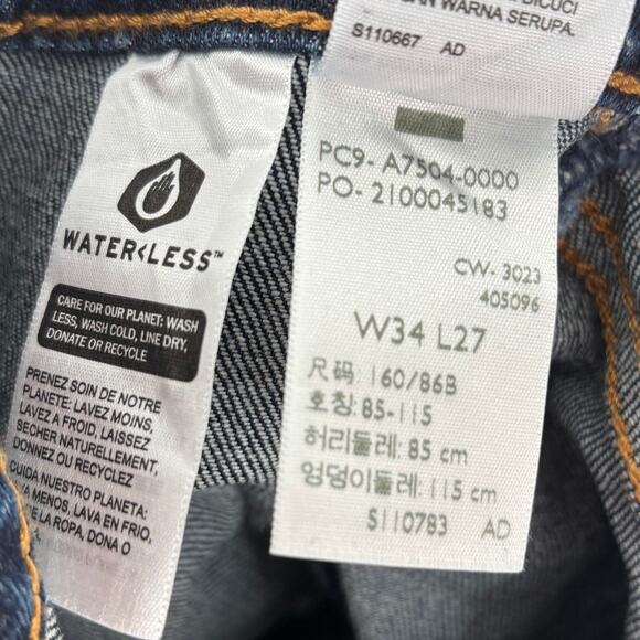 Levi's Blue From a Dream Dark Wash Ribcage Straight Ankle Jeans - Picture 12 of 12